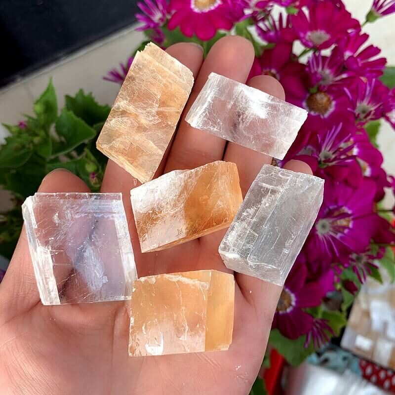 Transparent Raw White Yellow Optical Calcite