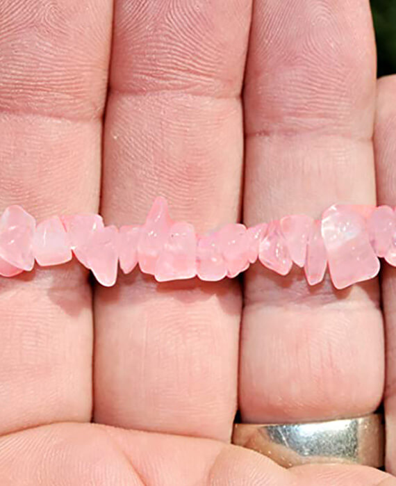 rose quartz bracelet gravel 2