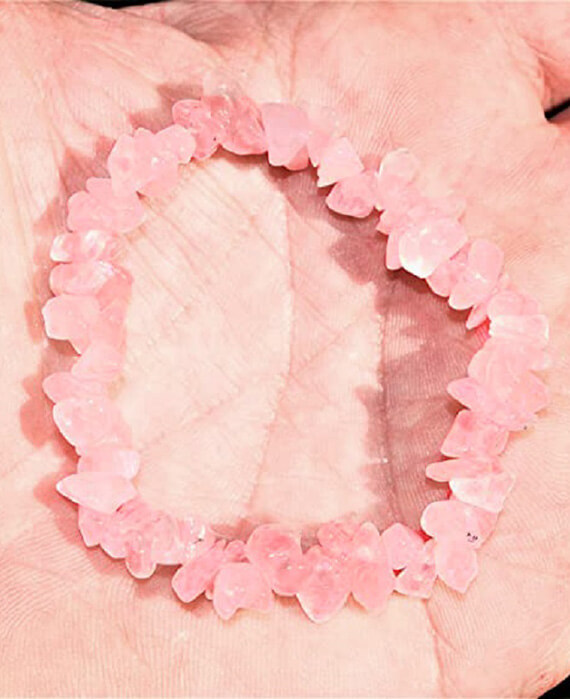 rose quartz bracelet gravel 3