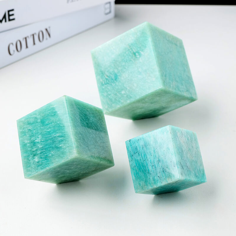 Amazonite Cube Stone Magic Square Ornament 1