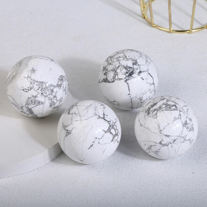 Howlite Sphere Ball Healing Energy Crystals