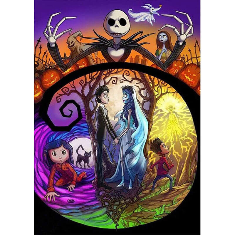Jack and Sally Halloween DIY Diamond Painting