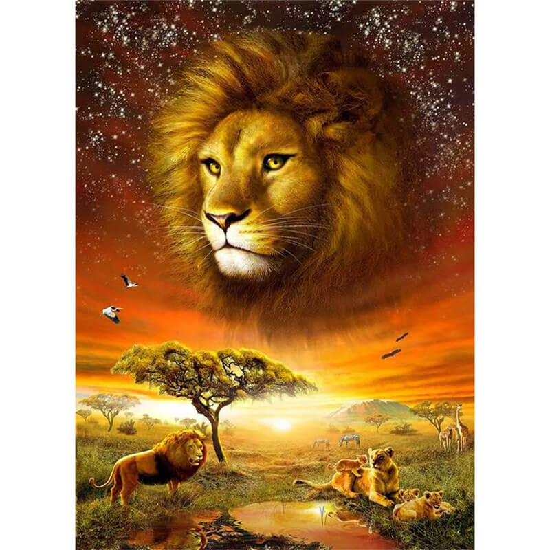 Lion Canvas Paint Kit