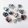 Moss Agate Heart Crystal Gemstone Energy Stone