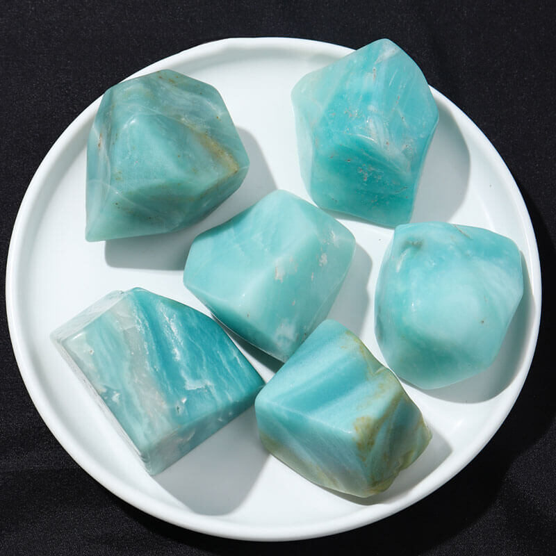 Natural Amazonite Polished Rock Geometric Stone