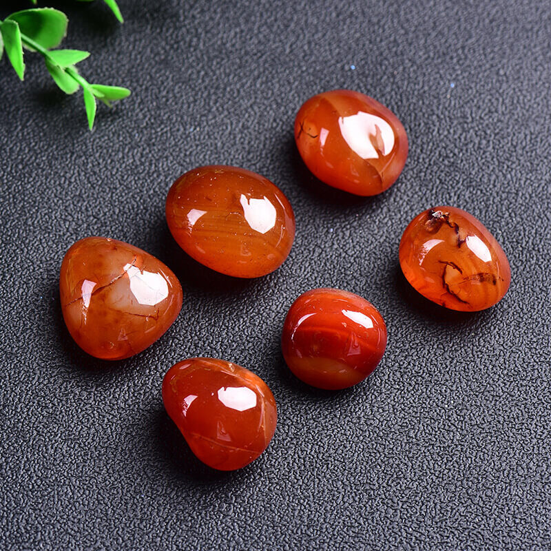 Red Agate Tumbled Stone Polished Crystal 4