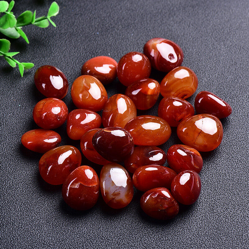 Red Agate Tumbled Stone Polished Crystal