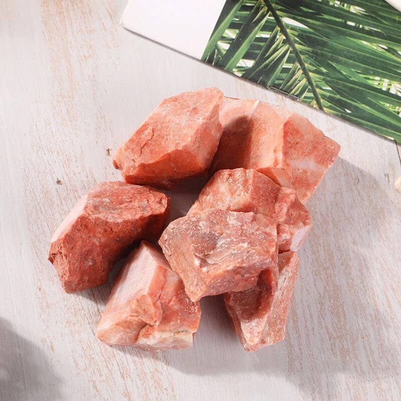 Red Aventurine Quartz Raw Crystals 3