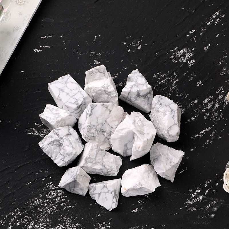 White Howlite Raw Stone Crystal Quartz