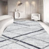 low pile striped abstract carpet 1
