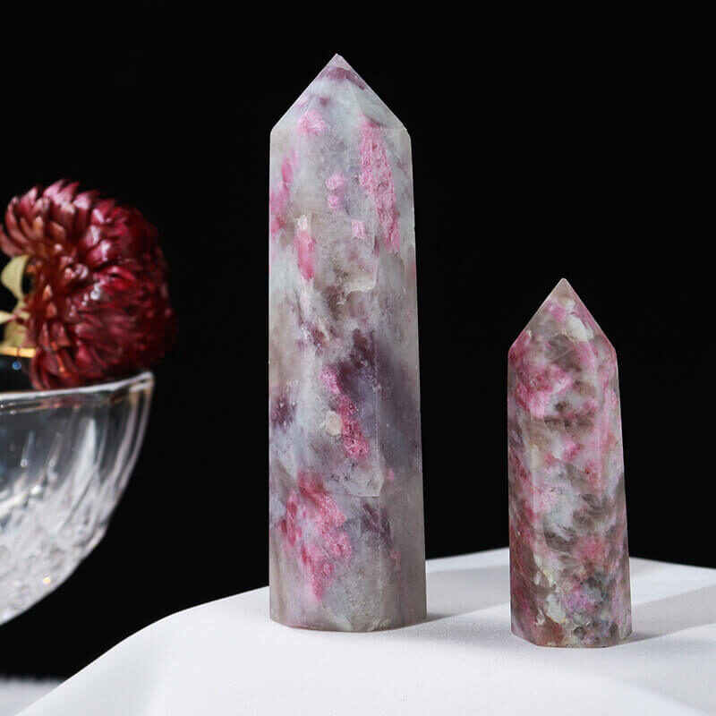 pink tourmaline Tower Wand Crystal 8