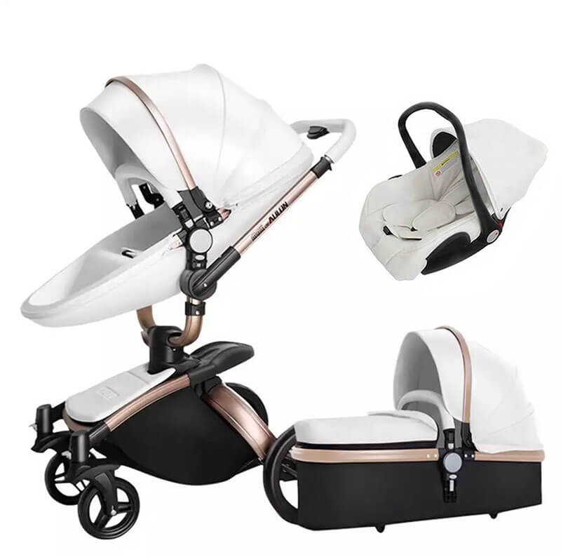 Upgrade 3 in 1 stroller with car seat travel system