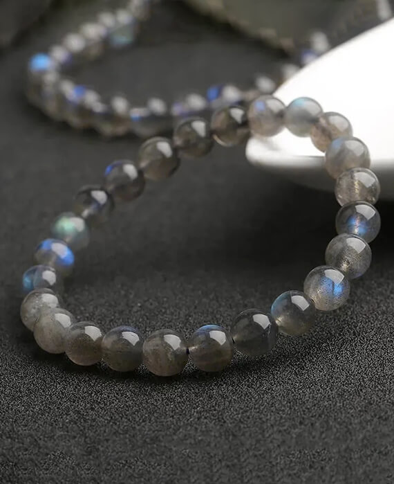 5A High Quality Labradorite Stone Bead Bracelet (3)