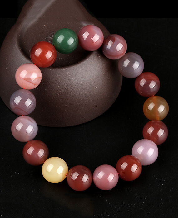 Agate Bracelet Colorful Crystal Jewelry-1