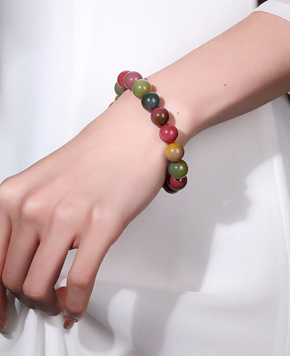 Agate Bracelet Colorful Crystal Jewelry-4