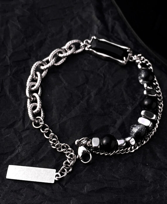Black Obsidian Bracelet Fashion Jewelry Chain Bracelet-1