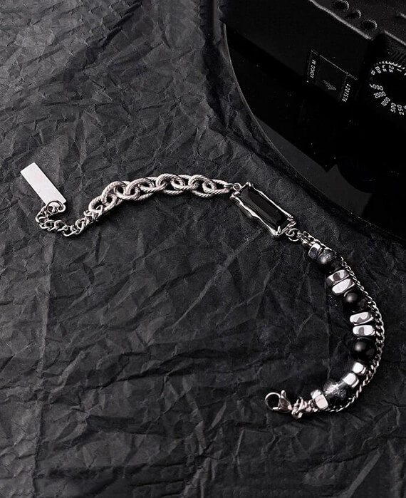 Black Obsidian Bracelet Fashion Jewelry Chain Bracelet-2