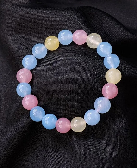 Candy Color Morganite Beads Bracelet 4