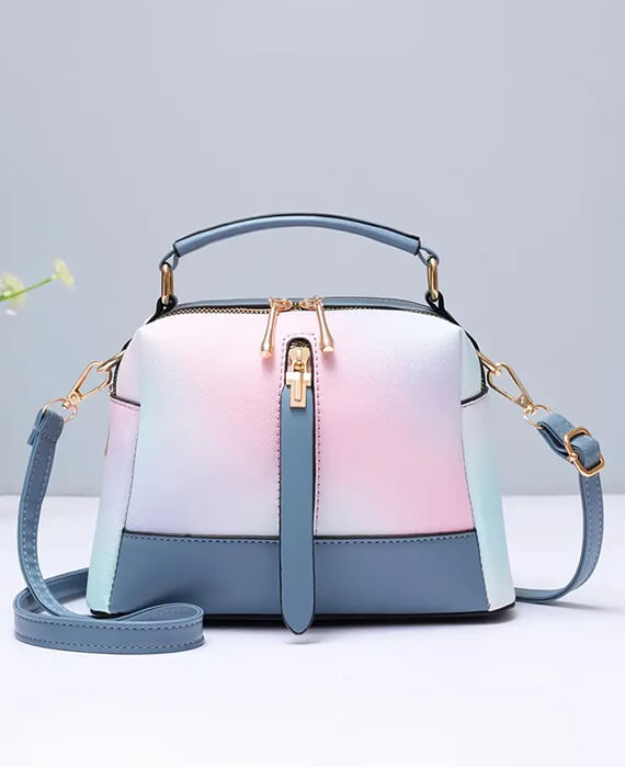 Colorful Fashion Crossbody Bag With Multi Zipper (1)