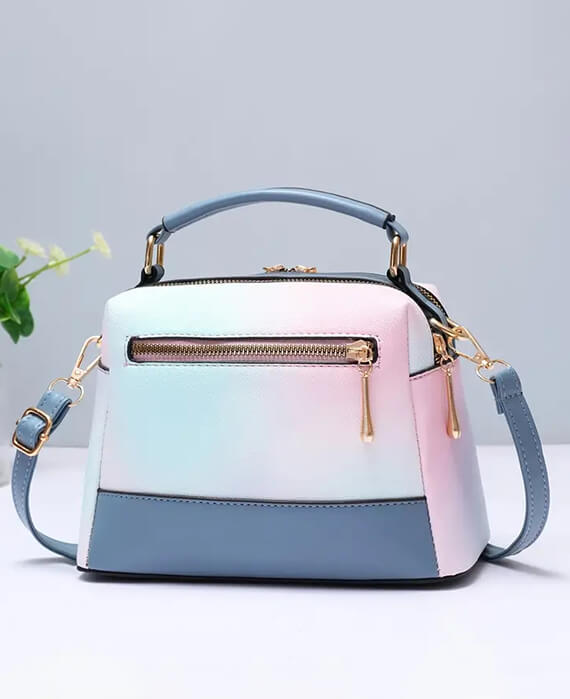 Colorful Fashion Crossbody Bag With Multi Zipper (3)