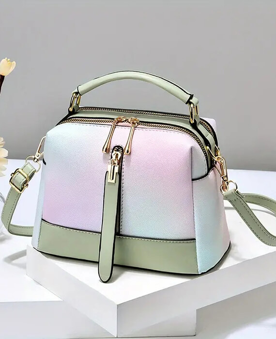Colorful Fashion Crossbody Bag With Multi Zipper (6)