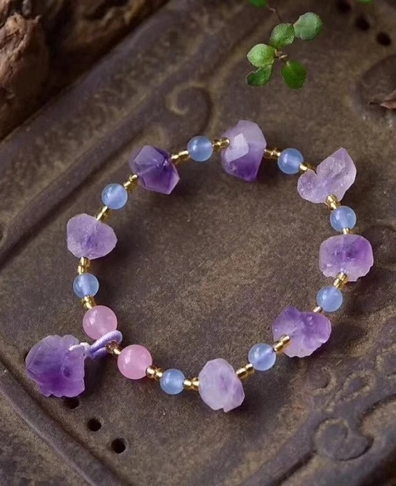 Fasion Amethyst Cluster Bracelet Crystal 3