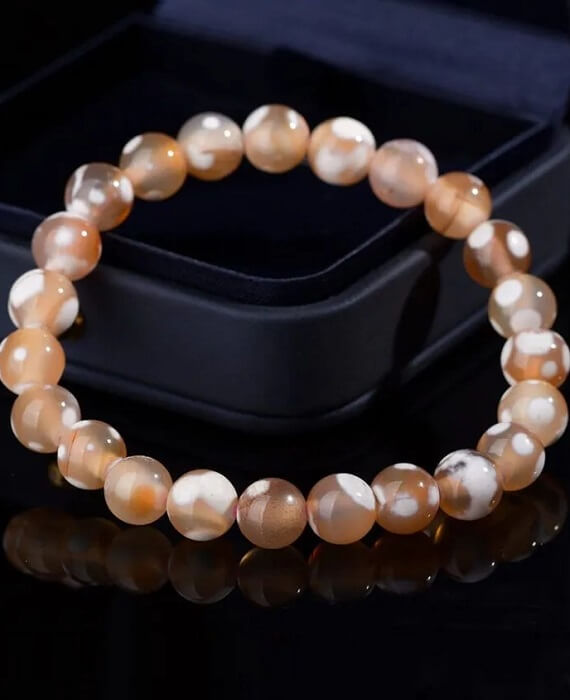 Flower Agate Bracelet 8mm Jewelry 2