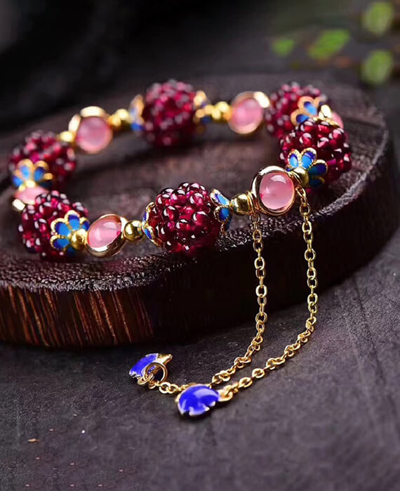 Garnet bracelet crystal jewelry 3