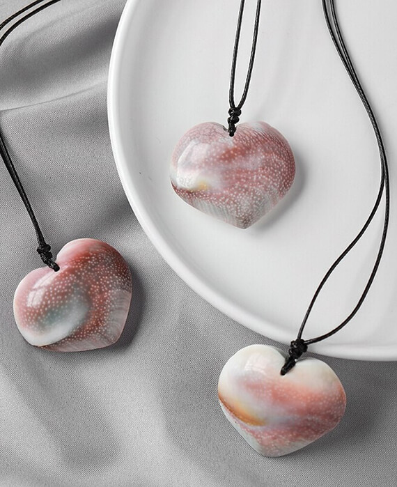 Heart Shell Pendant Healing Crystal Gifts For Women 4