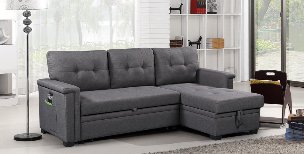 L Shaped Couch Convertible Sectional Couch With Recliner 8