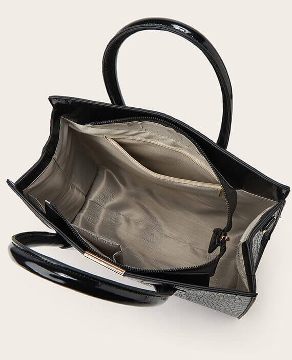 Large-capacity Crocodile Pattern Handbag Bag Set with Zipper (2)