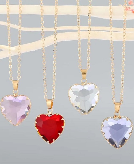 Love Heart Pendant Necklace Jewelry Gifts 2
