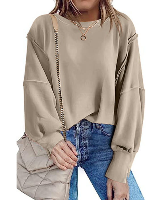 Oversized sweatshirt sales with side slits