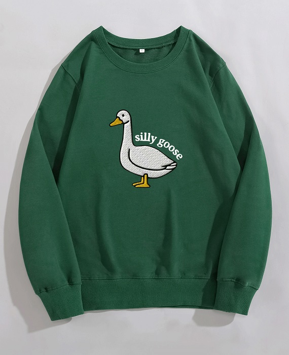 Silly Goose Letter Print Sweatshirt 3