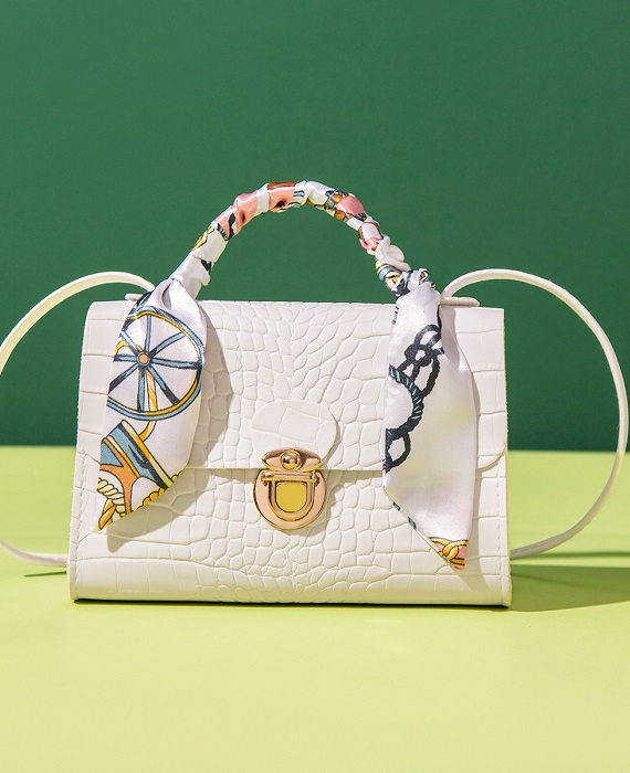 Square Alligator Stripes Handbag For Women 5