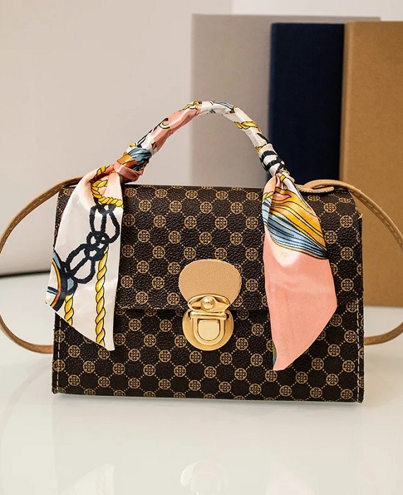 Square Handbag Fashion Flower Shoulder Bag 1