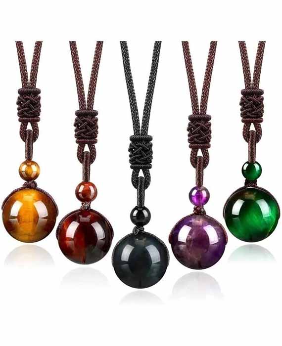 Tiger Eye Obsidian Necklace For Men 7