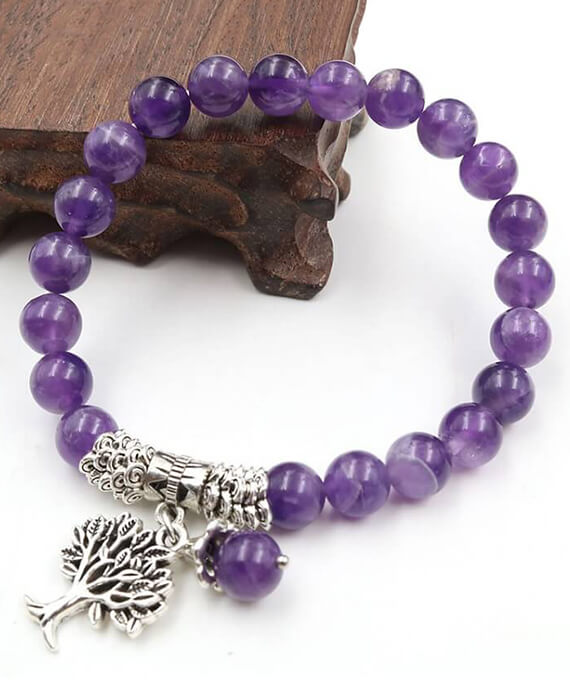 Tree of Life Amethyst Bracelet Crystal Beads Bracelet-4