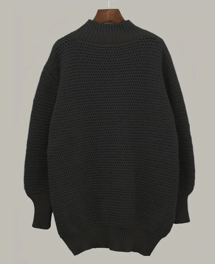 Turtleneck Loose Sweaters for Women-11