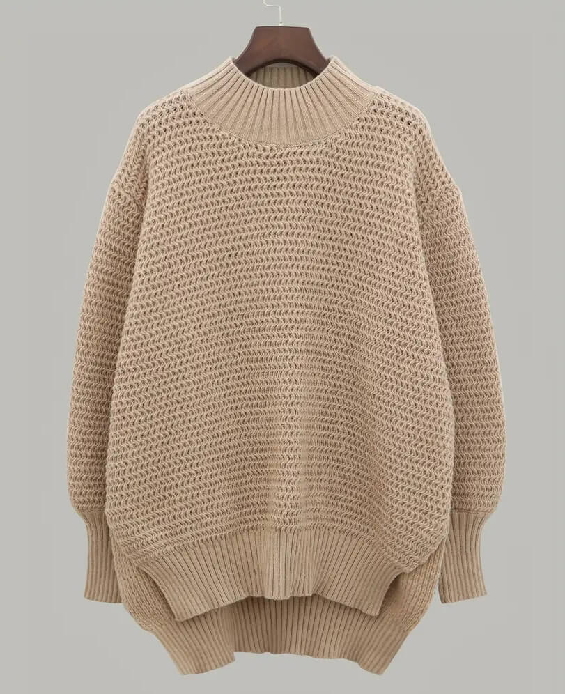 Turtleneck Loose Sweaters for Women-12