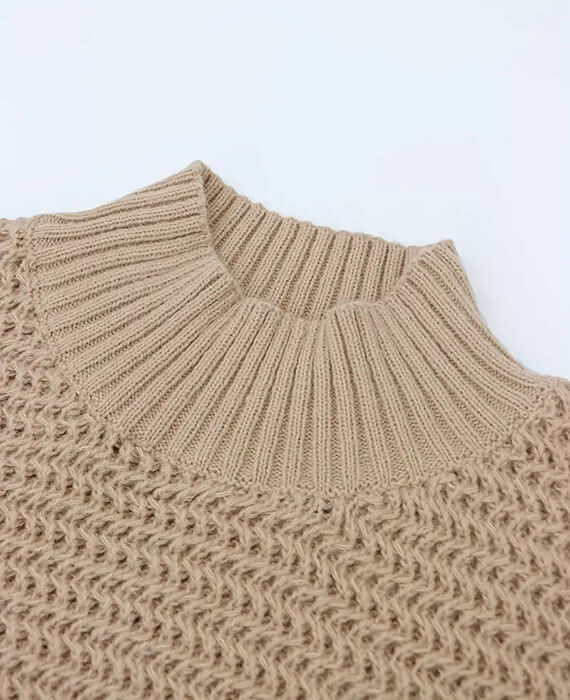 Turtleneck Loose Sweaters for Women-16