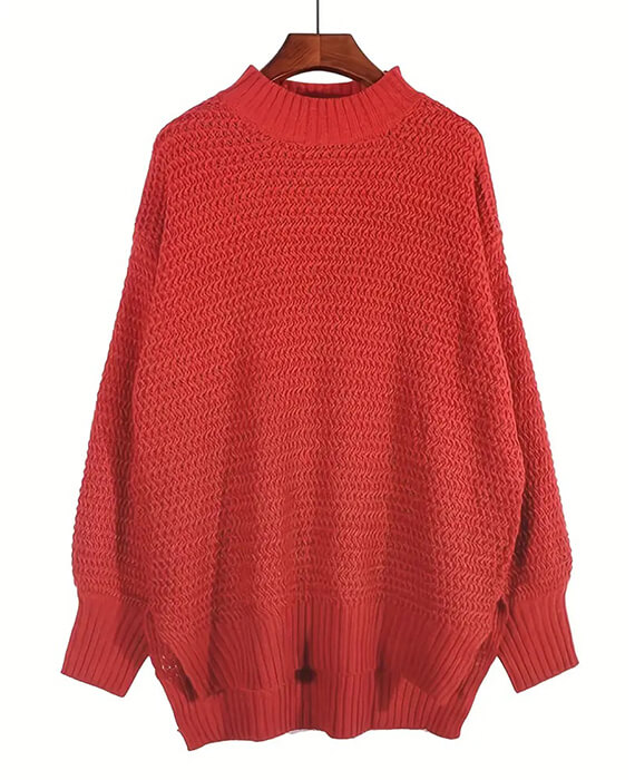 Turtleneck Loose Sweaters for Women-6