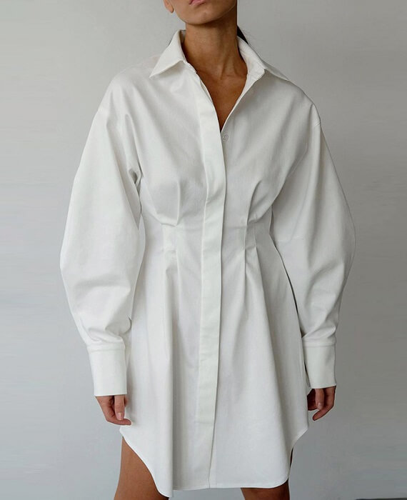 Vintage Shirtdress With Long Sleeves (5)
