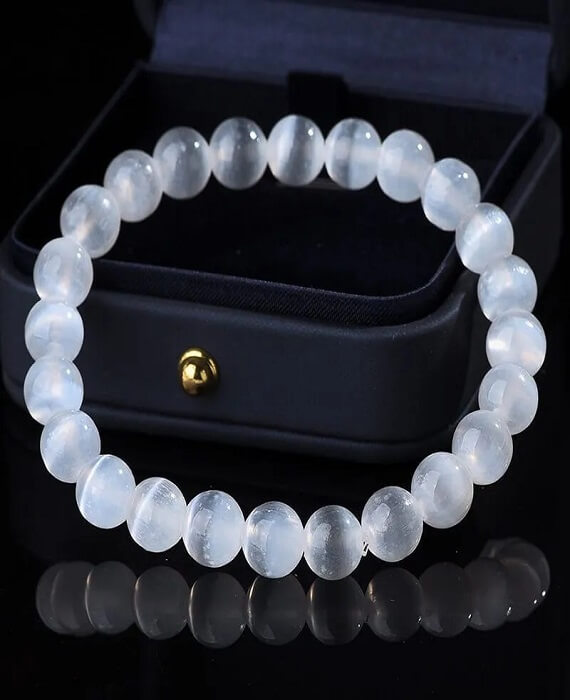 White Cat Eye Bracelet Jewelry Gift 3