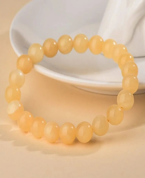 Yellow Topaz Bead Bracelet For Women 5