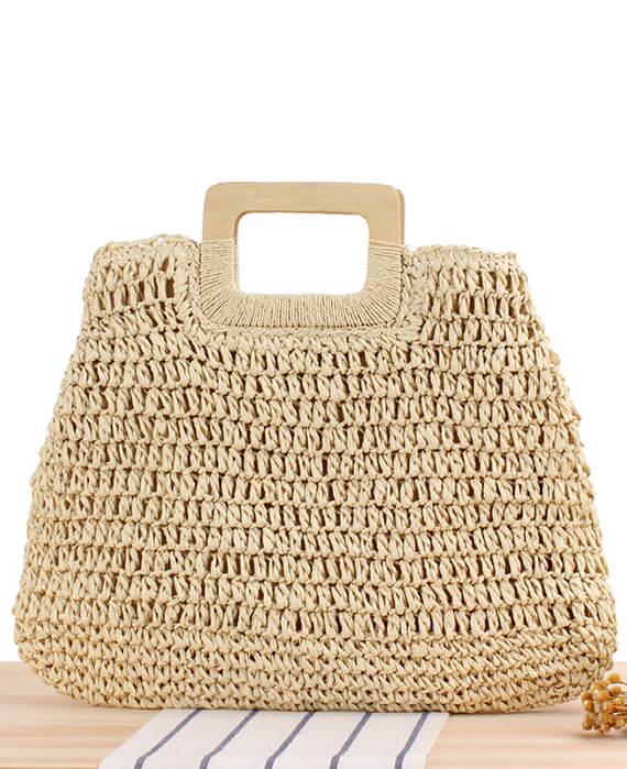 large straw handbag summer tote bag-2