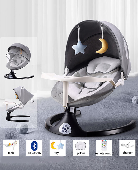 Infant Electric Swing Chair with Tray and Remote Control 1
