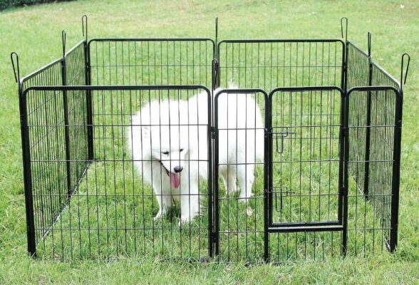 8 Penels Dog Playpen Pet Dog Fence 15