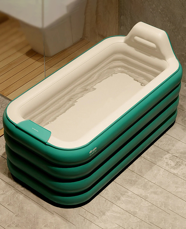 4 Layer 5.25ft Luxury Inflatable Bathtube for Adults Portable Tub with Auto Inflation 13