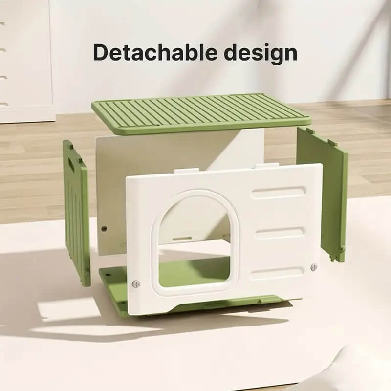 Easy-Clean Cat Cave For Indoor Pet House -16